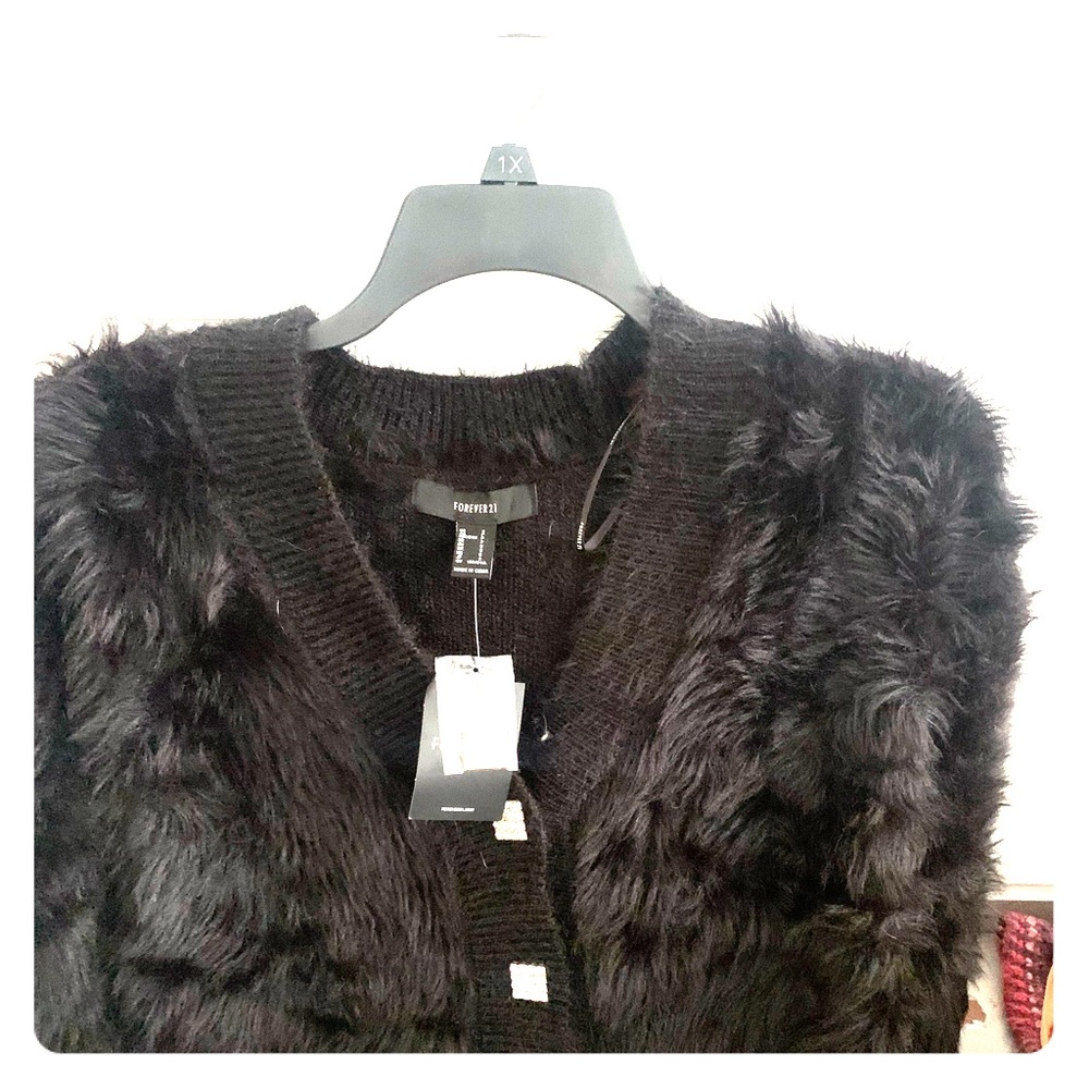 Slightly oversized fur sweater